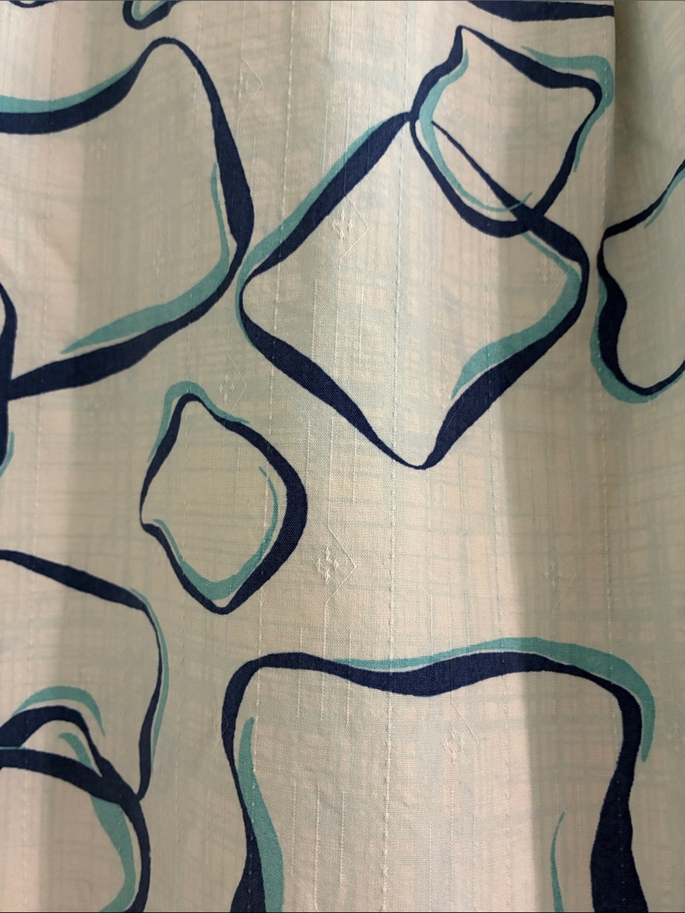 TOMMY BAHAMA GUC Ivory Short-Sleeve Button Down Shirt Geometric Print Size Large - Picture 3 of 12